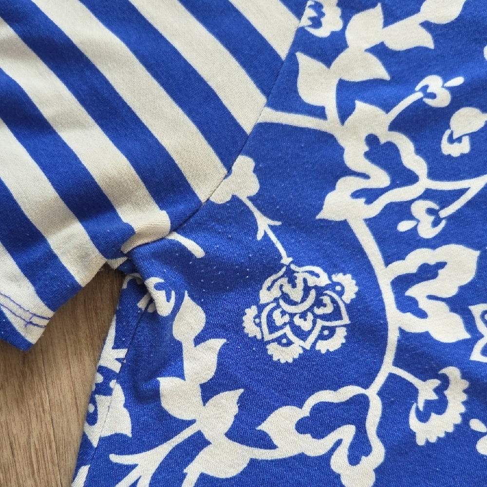 LuLaRoe Blue and White Floral Kids Dress - Picture 4 of 4